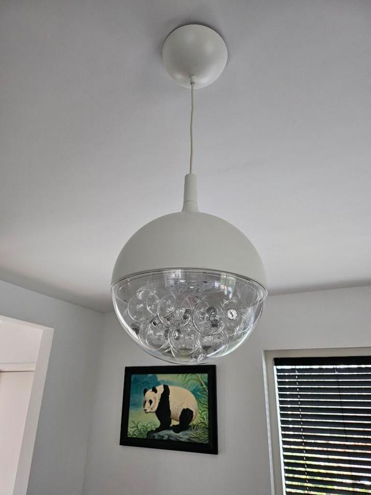 Ikea Väster hanglamp - wit, Huis en Inrichting, Lampen | Kroonluchters, Gebruikt, Kunststof, Ophalen of Verzenden