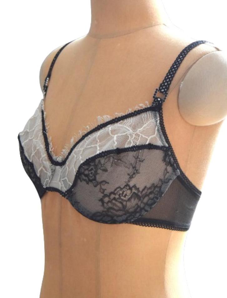 Nieuwe Pleasure State bh, gaas, zwart/wit, Mt. 75 C, Kleding | Dames, Ondergoed en Lingerie, BH, Overige kleuren, Verzenden