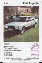 C295 autokaartje 7a - fiat argenta, Verzenden, Zo goed als nieuw, Auto's