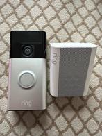 Ring battery video nikkel + chime, Huis en Inrichting, Deurbellen, Ophalen of Verzenden, Zo goed als nieuw