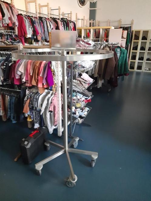 Rond, professioneel verrijdbaar mat RVS kledingrek, 85 cm, Kleding | Dames, Kledingrekken, Zo goed als nieuw, Met wielen, Ophalen