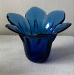 Waxinelichthouder bloembakje blauw bloem, Ophalen of Verzenden