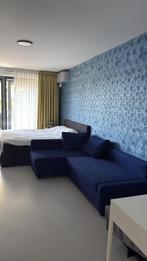 IKEA FRIHETEN hoek slaapbank – donkerblauw, Ophalen, Gebruikt, Blauw, Tweepersoons