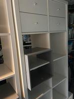 2 Ikea kallax open vakken kasten wit met 4 lades, Ophalen, 50 tot 100 cm, Zo goed als nieuw, Minder dan 100 cm
