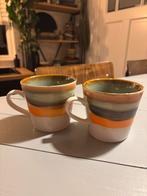 HKliving 70’s Ceramic - Cappuccino mok, Burst 2x., Huis en Inrichting, Keuken | Servies, Keramiek, Nieuw, Ophalen of Verzenden