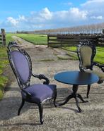 Twee antieke fauteuils en een tafel, Antiek en Kunst, Antiek | Meubels | Stoelen en Banken, Ophalen
