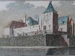 gravure kleur slot Purmerend twee kanten, Spilman, 1780, Antiek en Kunst, Kunst | Etsen en Gravures, Verzenden