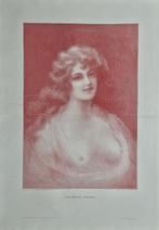 Antieke prent ca.1901 - Onschuld, Antiek en Kunst, Ophalen of Verzenden