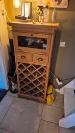 TeakHouten Wijn kastje met Lades, Huis en Inrichting, Kasten | Buffetkasten, Ophalen, 25 tot 50 cm, 50 tot 100 cm, Minder dan 100 cm