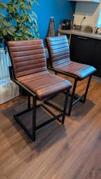 Leren barkrukken, Ophalen, Gebruikt, Met voetsteun, 60 tot 90 cm