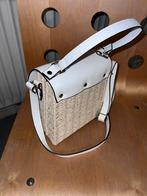 Witte handtas met rieten details, Sieraden, Tassen en Uiterlijk, Tassen | Damestassen, Ophalen of Verzenden, Zo goed als nieuw