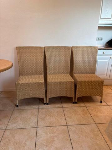 Tuinstoelen - Riet/Rotan - Set van 3 beschikbaar voor biedingen