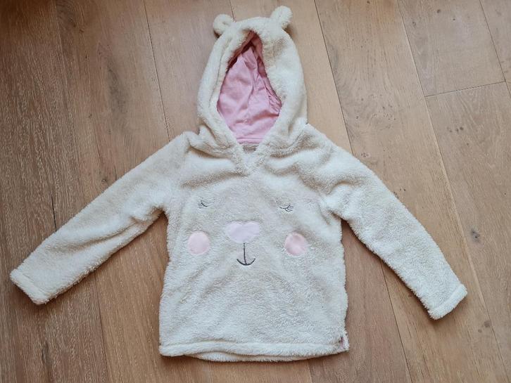 Fluffy trui met capuchon met oortjes, maat 122, Kinderen en Baby's, Kinderkleding | Maat 122, Zo goed als nieuw, Meisje, Trui of Vest