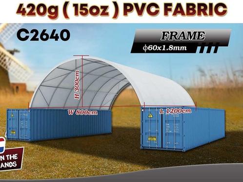 2025 Rhino-Cross-Shelter C2640 - 12x8x3 m Opslagtent / Opsla, Zakelijke goederen, Machines en Bouw | Keten en Containers