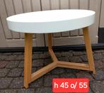 Ronde bijzettafel, Huis en Inrichting, Tafels | Bijzettafels, Ophalen, Minder dan 55 cm, Gebruikt, Rond