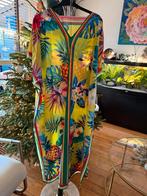 Gele Kaftan met Print - Maat 52/54 nieuw, Kleding | Dames, Grote Maten, Jurk, Geel, Nieuw, Ophalen of Verzenden