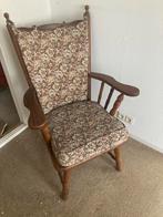 Houten stoel met of zonder kussens, Huis en Inrichting, Ophalen, Gebruikt, Bruin, Eén