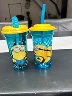 2 minions bekers met rietje, Kinderen en Baby's, Gebruikt, Ophalen