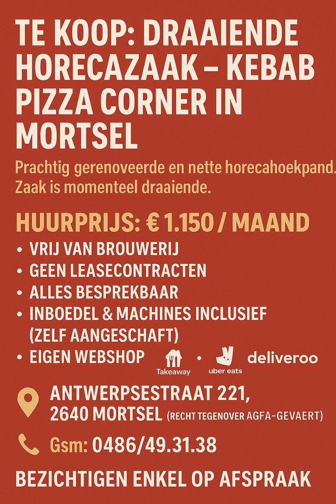 Horeca overname Mortsel (Antwerpen-BE), Vacatures, Vacatures | Horeca en Catering