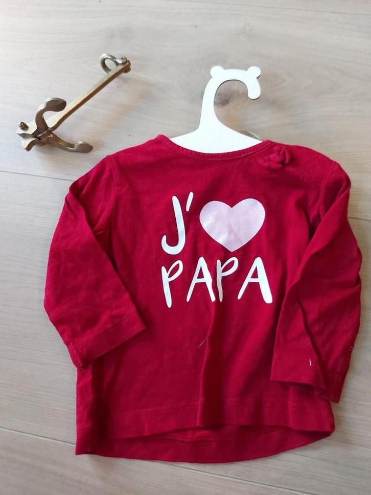 Rood truitje maat 62 influx papa, Kinderen en Baby's, Babykleding | Maat 62, Gebruikt, Jongetje of Meisje, Ophalen of Verzenden