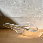 Glazen schaal - Organic Ovaal Scandinavian Design, Gebruikt, Schaal, Ophalen of Verzenden, Glas