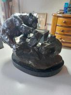 Bronzen beeld met 2 beren., Ophalen of Verzenden