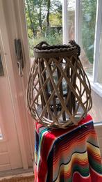 Windlicht bamboe, Huis en Inrichting, Woonaccessoires | Kandelaars en Kaarsen, Ophalen, Zo goed als nieuw, Hout