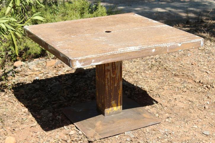 Brocante - Tintelende Vintage tuintafel, Tolix!, Tuin en Terras, Tuinmeubel-accessoires, Gebruikt, Ophalen