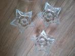 Drie Star Kandelaars glas, Ophalen of Verzenden, Zo goed als nieuw, Overige materialen, Minder dan 25 cm