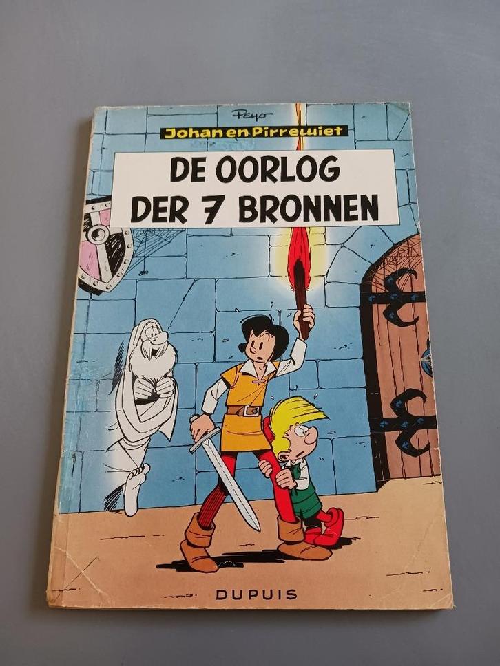 Johan & Pirrewiet Oorlog der 7 Bronnen, 1ste druk, gde staat, Boeken, Stripboeken, Gelezen, Eén stripboek, Ophalen of Verzenden