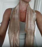 Nieuwe handgemaakte 100% zijden sjaal zandkleur 164x31 cm, Kleding | Dames, Mutsen, Sjaals en Handschoenen, Ophalen of Verzenden