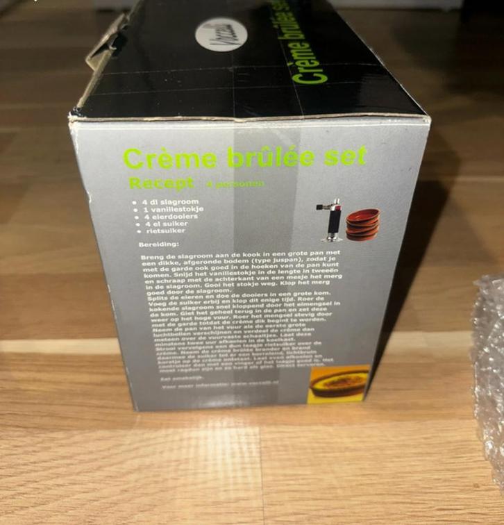 Vocelli Crème brûlée set - Nieuw in doos!, Huis en Inrichting, Keuken | Keukenbenodigdheden, Nieuw, Ophalen of Verzenden