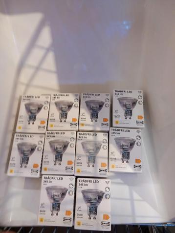 10 x TRÅDFRI Led-lamp GU10 345  draadloos dimbaar gekleurd beschikbaar voor biedingen