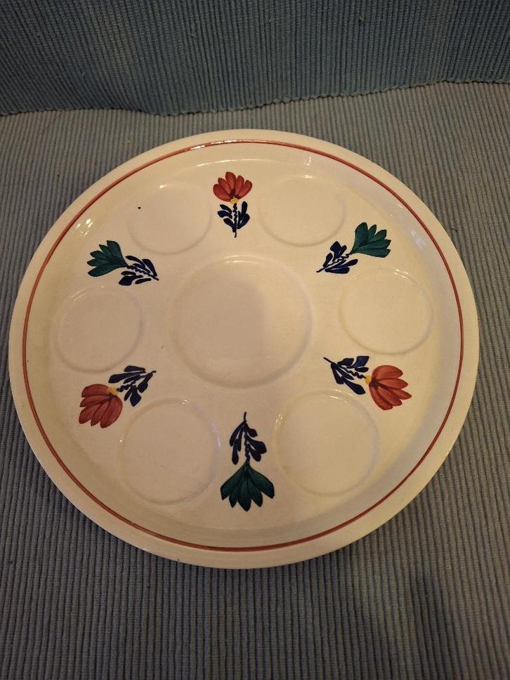 Societe Ceramique - Boerenbont - 483 - bord voor eierdopjes, Antiek en Kunst, Antiek | Servies los, Ophalen of Verzenden