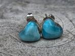 Mooie handgemaakte larimar oorbellen, Sieraden, Tassen en Uiterlijk, Blauw, Nieuw, Ophalen of Verzenden, Met edelsteen