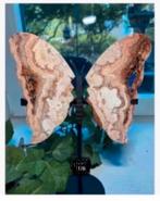 Korting Edelsteen vlinder crazy lace agaat drusy op stand, Nieuw, Ophalen of Verzenden, X, X