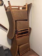 Stoelen vier, Huis en Inrichting, Stoelen, Ophalen, Gebruikt, Bruin, Riet of Rotan