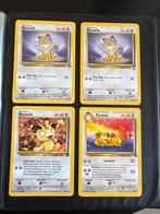 Pokémon Kaarten - Meowth & Persian - Set van 4, Ophalen, Gebruikt, Losse kaart
