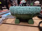 Boomstronk bloempot groen, Tuin en Terras, Bloempotten, Rond, Ophalen of Verzenden, Zo goed als nieuw, Aardewerk