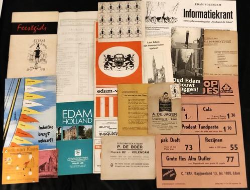 Oude folders  reclame info feestgids lofdicht EDAM Volendam, Verzamelen, Overige Verzamelen, Zo goed als nieuw, Verzenden