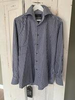 Brixon Overhemd Blauw/Wit Geblokt - Maat 42, Ophalen of Verzenden, Zo goed als nieuw, Blauw, Halswijdte 41/42 (L)