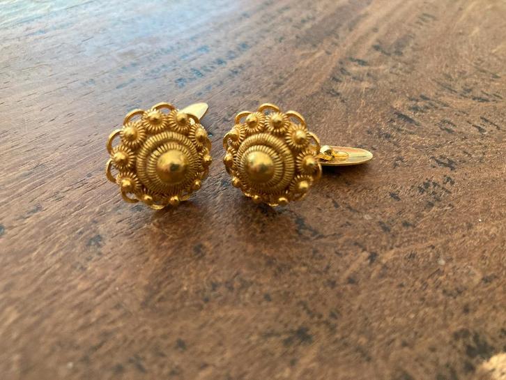 Gouden Zeeuwse Manchetknopen, Sieraden, Tassen en Uiterlijk, Antieke sieraden, Manchetknopen, Goud, Ophalen