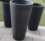 Set grote hoge  bloempotten  kunstof, Ophalen, Kunststof, Minder dan 60 cm, Rond