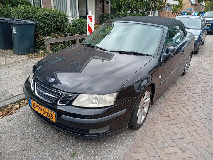 Saab 9 3 cabriolet., Auto's, Saab, Particulier, Benzine, Cabriolet, Geïmporteerd, Zwart, Ophalen