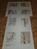 8 tekeningen / aquarellen Ger Daniels uit  2005 27cm x 37 cm, Ophalen of Verzenden