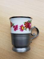 Kopje/ espresso/ tinnen houder/ Schwarzenhammer Pinzellan, Antiek en Kunst, Ophalen of Verzenden