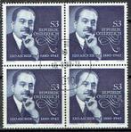 Oostenrijk 1980 Herdenking L.Ascher Componist Blok van 4, Verzenden, Gestempeld, Overige thema's