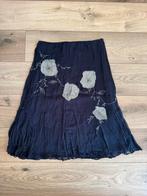 Just B blauwe rok met geborduurde bloemen, Kleding | Dames, Blauw, Ophalen of Verzenden, Zo goed als nieuw, Just B