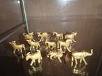 Vintage Koperen Dierenbeeldjes - Set van 11, Antiek en Kunst, Antiek | Koper en Brons, Ophalen of Verzenden, Koper