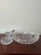 Kristallen fruitschaal, suiker klontjes schaal en asbak, Antiek en Kunst, Ophalen